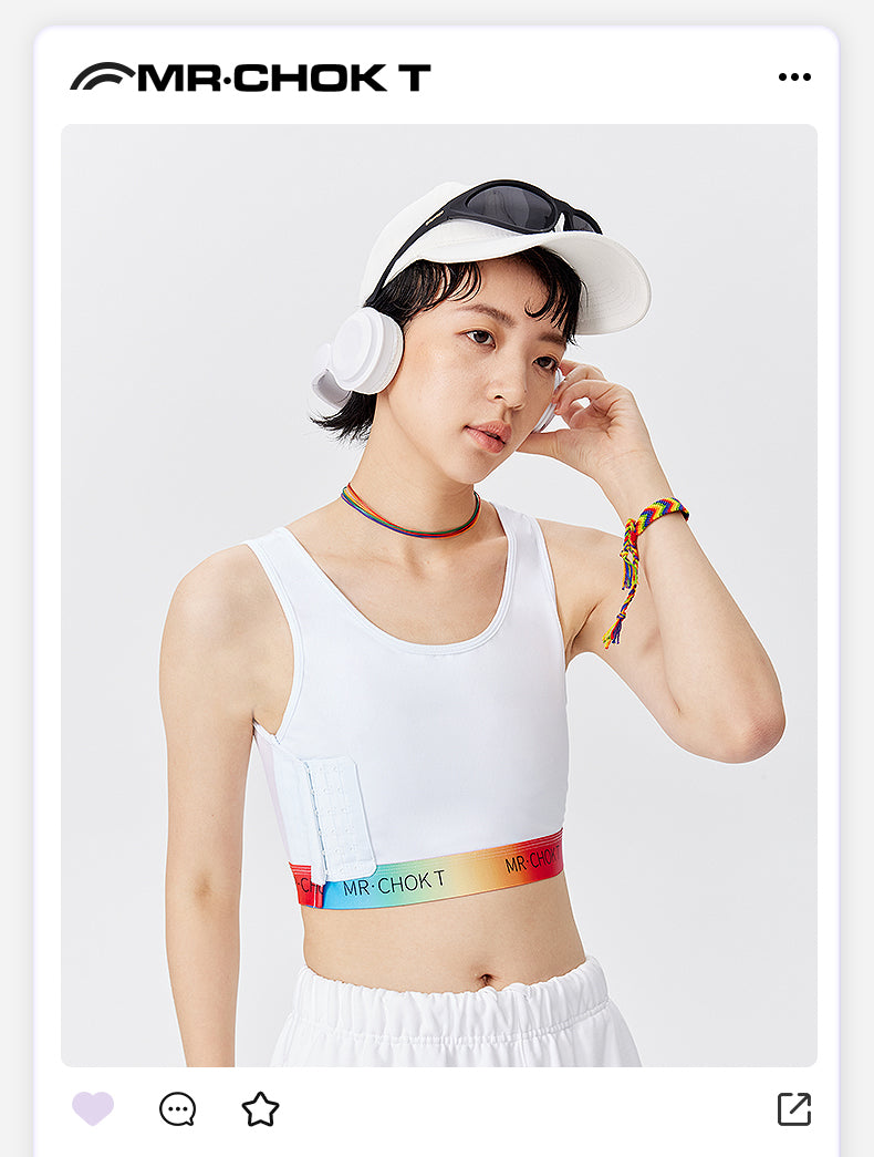 Rainbow Short Buckle Chest Binder